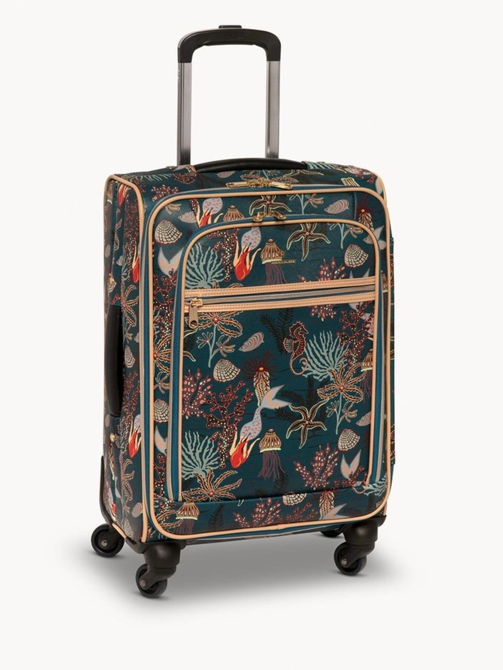 Spartina 449 Teal 20" Expandable Rolling Suitcase Mystic Mermaid - Carry on